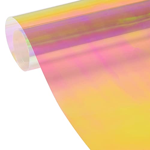 Blueshyhall Chamäleon Fensterfolie Rot Regenbogen Effekt Folie schillernd Rainbow Vinyl Folie Fenster vinylfolie bunt spiegelfolie Folie Fenster für Hause Glas Dekoration (138 x 300 cm) von Blueshyhall