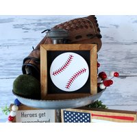 Baseball Schild - Tiered Tray Boy's Room Decor Gerahmtes Dekor Mann Höhle Sport Vatertagsgeschenk Für Papa Opa von BluestemMarket