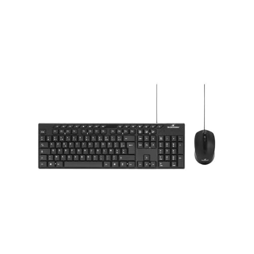 Bluestork Media Office Pack – Set mit kabelgebundener USB-Tastatur – ergonomische AZERTY und kabelgebundene Maus – Set aus Tastatur und Maus, leise, einfache Verbindung, Komfort – PC/Linux Bluestork Media Office Pack – Set mit kabelgebundener USB-Tastatur – ergonomische AZERTY und kabelgebundene Maus – Set aus Tastatur und Maus, leise, einfache Verbindung, Komfort – PC/Linux von Bluestork