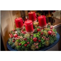 Adventskranz Rot Adventkranz Advent Kranz Adventsgestecke Inkl. Kerzen Ca.45 cm Weihnachten Adventskranz Rot Adventkranz Advent Kranz Adventsgestecke Inkl. Kerzen Ca.45 cm Weihnachten von Bluetenzauberei