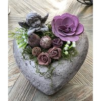 Allerheiligen Gesteck Grabgesteck-Grabschmuck -Herz Liegend 45 Grad Winkel 19x17 Allerheiligen Gesteck Grabgesteck-Grabschmuck -Herz Liegend 45 Grad Winkel 19x17 von Bluetenzauberei