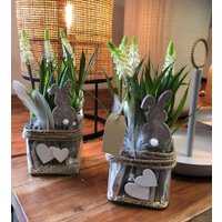 Kleiner Gruß Frühjahrsgesteck - Frühlingsgesteck Ostergesteck Kunst Muscari Im Glas Frühjahrsdekoration Kleiner Gruß Frühjahrsgesteck - Frühlingsgesteck Ostergesteck Kunst Muscari Im Glas Frühjahrsdekoration von Bluetenzauberei