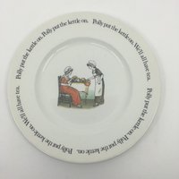 Burleigh "Polly Put The Kettle On' Luncheon Teller von Bluewillowteashop