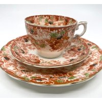 H M Williamsons & Sons Trio Mit Teetasse Untertasse Und Beistellteller von Bluewillowteashop