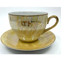 Oversized Vater Lustreware Japan Teetasse Und Untertasse von Bluewillowteashop