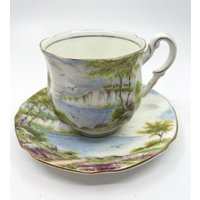 Paragon Double Warrant Klippen Von Dover Teetasse Und Untertasse von Bluewillowteashop
