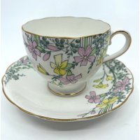 Radfords Latona Art Deco Teetasse Und Untertasse von Bluewillowteashop