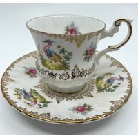 Rosina Vogelmuster Teetasse Und Untertasse von Bluewillowteashop