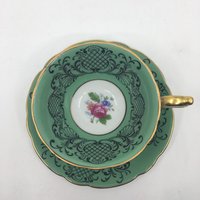 Royal Bayreuth Grüne Teetasse Mit Untertasse von Bluewillowteashop