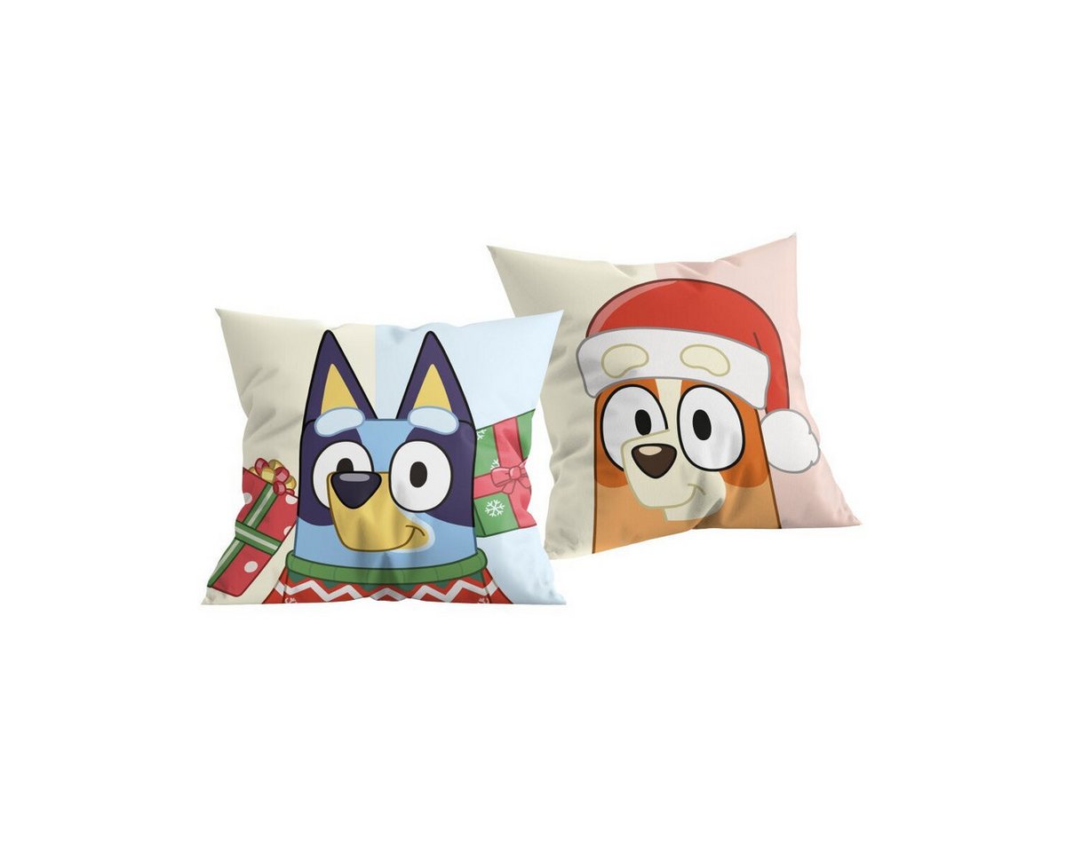 Bluey Dekokissen Bluey Weihnachtskissen 40x40cm Dekokissen Kinder von Bluey