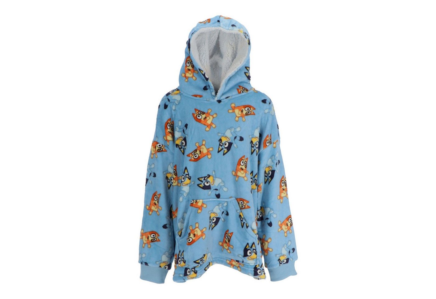 Wohndecke Kuscheldecke mit Kapuze für Kinder Fleece Decke One Size 7-12 Jahre, Bluey Wohndecke Kuscheldecke mit Kapuze für Kinder Fleece Decke One Size 7-12 Jahre, Bluey von Bluey