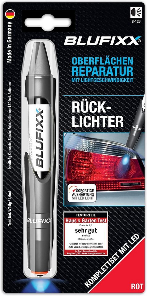 Blufixx Reparatur-Set BLUFIXX Smart-Repair Spezial Set (KFZ Rücklichter) PW ROT DE von Blufixx