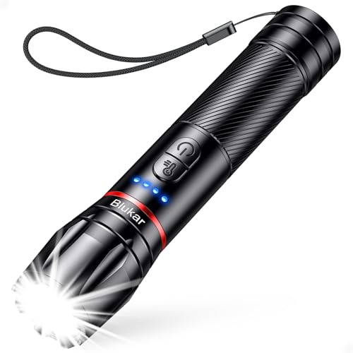 Blukar LED Taschenlampe Aufladbar, Superhell Zoombar Kompakt Taschenlampen mit 10 Lichtmodi & 2 Farbtemperatur, Lange Akkulaufzeit, Wasserdicht Handlampe Flashlight für Wandern,Camping,Outdoor,Notfäll Blukar LED Taschenlampe Aufladbar, Superhell Zoombar Kompakt Taschenlampen mit 10 Lichtmodi & 2 Farbtemperatur, Lange Akkulaufzeit, Wasserdicht Handlampe Flashlight für Wandern,Camping,Outdoor,Notfäll von Blukar