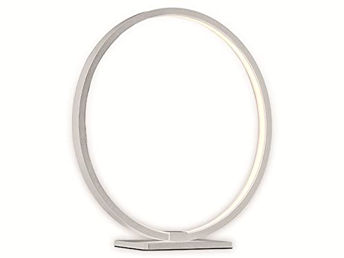 Dekorative LED Tischleuchte Ringform, Ø 25cm, 6.5W 3000K 430lm 300°, Aluminium, Weiß von Blulaxa