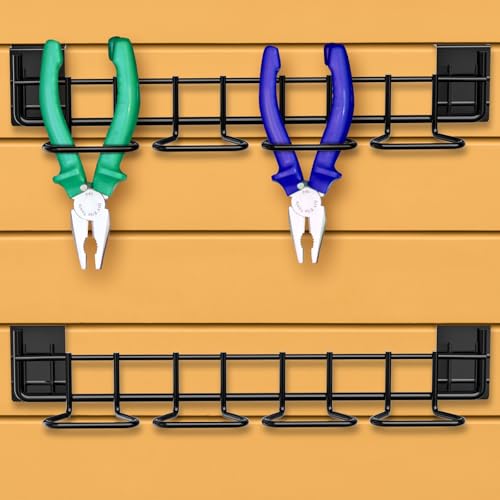 Blulu 2 Stück Slatwall Schraubendreherhalter Slatwall Zangenhalter Schraubendreher Halter Organizer Slatwall Haken und Kleiderbügel Zubehör für Kleidung Zuhause Garage Geschäft Einzelhandel Display von Blulu