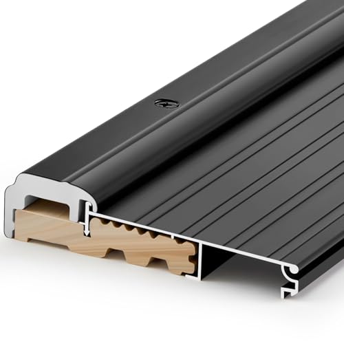 Blulu Aluminium-Außentürschwelle für den Innenbereich, 91,4 cm, robust, verstellbar, wetterfest und einfach zu installieren, für den privaten und gewerblichen Gebrauch, Schwarz Blulu Aluminium-Außentürschwelle für den Innenbereich, 91,4 cm, robust, verstellbar, wetterfest und einfach zu installieren, für den privaten und gewerblichen Gebrauch, Schwarz von Blulu