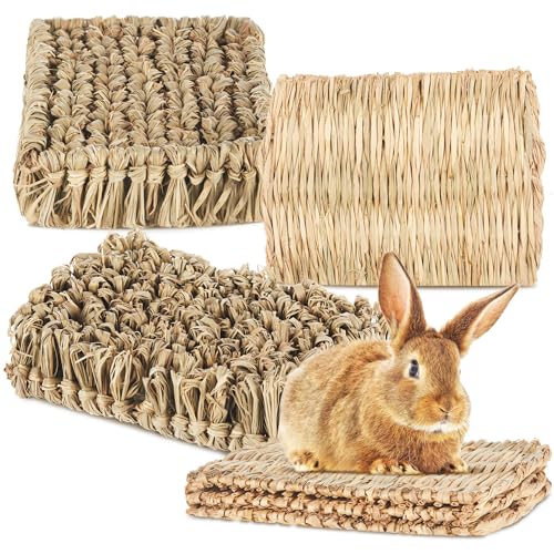Blulu Kaninchengrasbett, Kaninchen-Matten, Meerschweinchen, Hamster, Bettwäsche, Heuhasen, natürliches Stroh, gewebtes Bett, handgefertigt, zum Schlafen, Schleifen, Nisten und Kauen für Chinchilla Blulu Kaninchengrasbett, Kaninchen-Matten, Meerschweinchen, Hamster, Bettwäsche, Heuhasen, natürliches Stroh, gewebtes Bett, handgefertigt, zum Schlafen, Schleifen, Nisten und Kauen für Chinchilla von Blulu