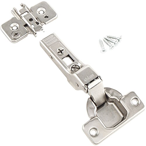 BLUM Clip top Möbel-Scharnier | Möbelband; Mittelanschlag, 2 Stück inkl. Montageplatten, Schrauben und Montageanleitung von Blum