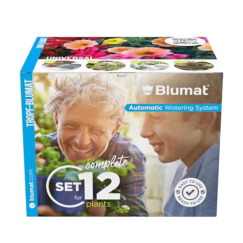 Blumat Tropf Medium Box Kit - Automatische Bewässerung für bis zu zwölf Pflanzen (12 Stück) | Garten, Terrasse, Hängekörbe, Hochbeet, Gewächshaus | Nachhaltiges Outdoor Bewässerungssystem von Blumat