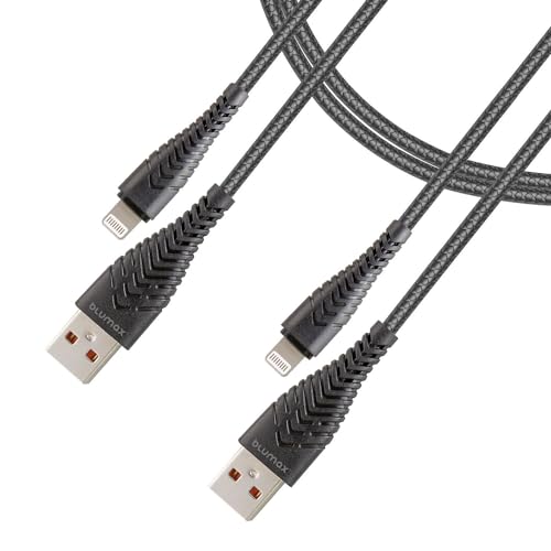 Blumax (2 Stück 1.2m Lightning Kabel, Ladekabel iPhone 2.4A Fast Charge Schnellladekabel PVC kompatibel mit iPhone 14 13 12 11 Pro MAX XR XS X 8 7 Plus SE iPad Air/USB A auf 8-PIN LIGHTNING Blumax (2 Stück 1.2m Lightning Kabel, Ladekabel iPhone 2.4A Fast Charge Schnellladekabel PVC kompatibel mit iPhone 14 13 12 11 Pro MAX XR XS X 8 7 Plus SE iPad Air/USB A auf 8-PIN LIGHTNING von Blumax