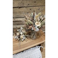 Weihnachten Trockenblumenstrauß | Natur Deko Mit Eukalyptus Gold Oder Roségold Geschenk Winterdeko von BlumeGeschenk