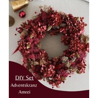 Diy Set Adventskranz Amrei, Mooskranz Mit Trockenblumen, Kit von BlumeleiOnEtsy