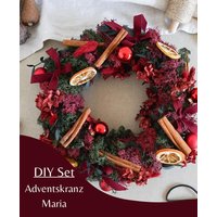 Diy Set Adventskranz Maria, Mooskranz Mit Trockenblumen, Kit Diy Set Adventskranz Maria, Mooskranz Mit Trockenblumen, Kit von BlumeleiOnEtsy