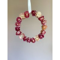 strohblumen Kranz in Pink, Flowerhoop strohblumen Kranz in Pink, Flowerhoop von BlumeleiOnEtsy