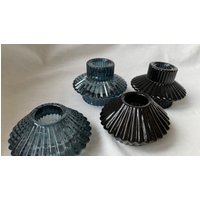 Kerzenhalter Stabkerze Teelicht 2 Seiten Duo Petrol Dunkelblau Schwarz Glas Kerzenhalter Stabkerze Teelicht 2 Seiten Duo Petrol Dunkelblau Schwarz Glas von Blumello