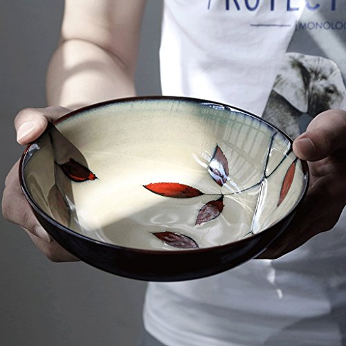 Blumen Pinellia Japanische kreative Geschirr Keramik Ramen Suppe Schüssel Hause Obstsalat Schüssel Dessertschale von Blumen Pinellia