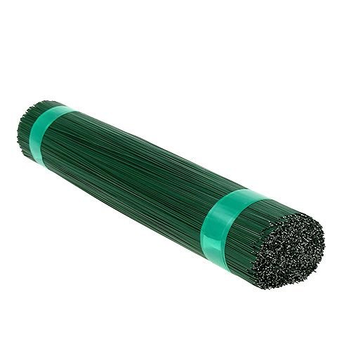 Blumen-Senf 100 Stück Steckdraht grün 0,70 mm x 400 mm Basteldraht, Blumendraht von Blumen-Senf