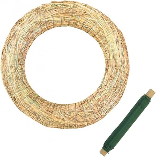 Strohkranz 20/3 Rohling für kreative Adventsgestaltung + 1x Wickeldraht – Perfekt für Ihre DIY-Projekte! von Blumen-Senf
