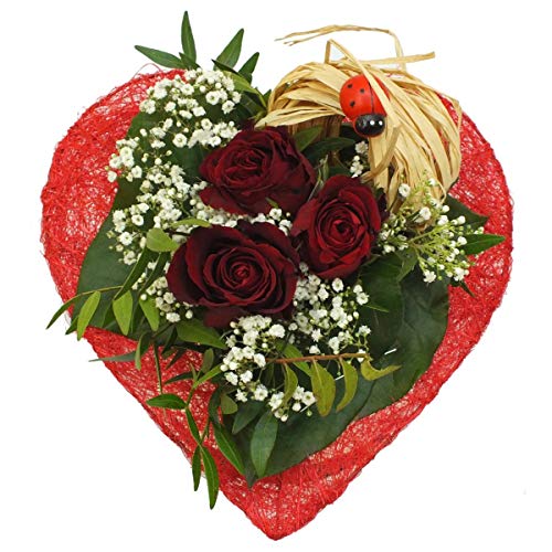ZUSTELLUNG bis zum 4.04. Blumenstrauß kleines Herz + kostenloser Geschenkkarte Blumenversand von Blumen-Senf