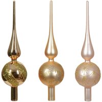 Christbaumspitze Gold Perle Wunderschön Verziert, W. 8.0cm H. 31.0cm, Glas Christbaumspitze Gold Perle Wunderschön Verziert, W. 8.0cm H. 31.0cm, Glas von BlumenEber