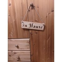 Holzschild Garten Gartenschild | Personalisiert Rustikaler Schild Außenbereich Gartendeko Holz Deko Draußen von BlumenTornadoDE