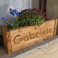 Personalisierte Blumenkasten Aus Holz Holzkiste Rustikale Holzkasten Als Geschenkkorb Personalisierte Blumenkasten Aus Holz Holzkiste Rustikale Holzkasten Als Geschenkkorb von BlumenTornadoDE