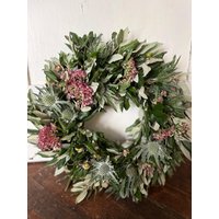 Neues Modell Türkranz Mit Blättern, Disteln & Sedum | 25 cm Neues Modell Türkranz Mit Blättern, Disteln & Sedum | 25 cm von Blumenamplatzlstore