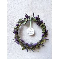 Flower Hoop - Loop Trockenblumenkranz Lavendel Standflieder Eukalyptus Lila in 2 Größen Flower Hoop - Loop Trockenblumenkranz Lavendel Standflieder Eukalyptus Lila in 2 Größen von BlumenatelierShop