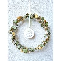 Flower Hoop - Loop Trockenblumenkranz Phalaris Schleierkraut Eukalyptus Fensterdekoration Flower Hoop - Loop Trockenblumenkranz Phalaris Schleierkraut Eukalyptus Fensterdekoration von BlumenatelierShop