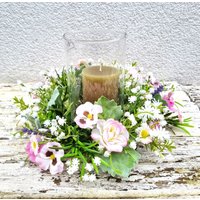 Frühlingskranz Künstlicher Blütenkranz Ranunkel Blumenkranz Wald - Und Wiesenstrauß von BlumenatelierShop