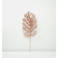 Künstlicher Zweig - Blattzweige Blatt Metallzweige Tischdekoration Kupferfarben Glitzer von BlumenatelierShop