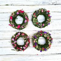 Mini Mooskränze Mit Trockenblümchen Kerzenring von BlumenatelierShop