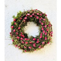 Mooskranz Weidenkätzchen Pink von BlumenatelierShop