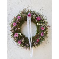 Sommerkranz Mit Eukalyptus - Strandflieder Schleierkraut Thymian Rhodanthe Cottagestyle Sommerkranz Mit Eukalyptus - Strandflieder Schleierkraut Thymian Rhodanthe Cottagestyle von BlumenatelierShop