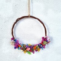 Trockenblumen Kranz Kunterbunt von BlumenatelierShop