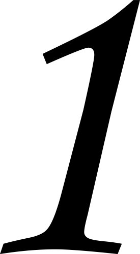 Selbstklebende Hausnummer - 1 - schwarz, 10 cm hoch - Kleben statt Bohren, Aufkleber für den Aussenbereich, Ziffer, Zahlen von Blumenauto