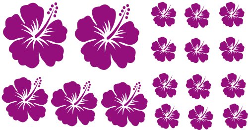 XL Design Set Y in Lila violett 17 Stück HIBISKUS Blumensticker Autoaufkleber Blumen oder Wandtattoo selbstklebende Aufkleber fürs Auto, Wandsticker Out- & Indoor, Wandbild & Fensterbild wählen Sie aus 32 Farben! XL Design Set Y in Lila violett 17 Stück HIBISKUS Blumensticker Autoaufkleber Blumen oder Wandtattoo selbstklebende Aufkleber fürs Auto, Wandsticker Out- & Indoor, Wandbild & Fensterbild wählen Sie aus 32 Farben! von Blumenauto