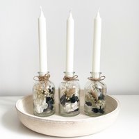 Kerzenglas Mit Trockenblumen Itrockenblumenglas Classy | Kerzenhalter Tischdeko Hochzeit Mitbringsel| Geschenkidee -Blumenkranz.liebe von BlumenkranzLiebe