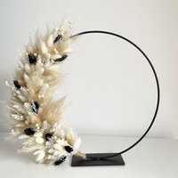 Trockenblumenkranz Imetallring Stehendi Blumenkranz Hochzeitsgeschenki Einzugsgeschenk Igeschenkidee I Wunschanfertigung-Blumenkranz.liebe von BlumenkranzLiebe