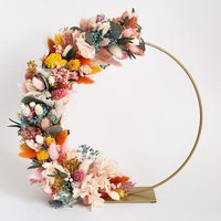 Trockenblumenkranz Imetallring Stehendi Blumenkranz Hochzeitsgeschenki Einzugsgeschenk Igeschenkidee I Wunschanfertigung-Blumenkranz.liebe von BlumenkranzLiebe